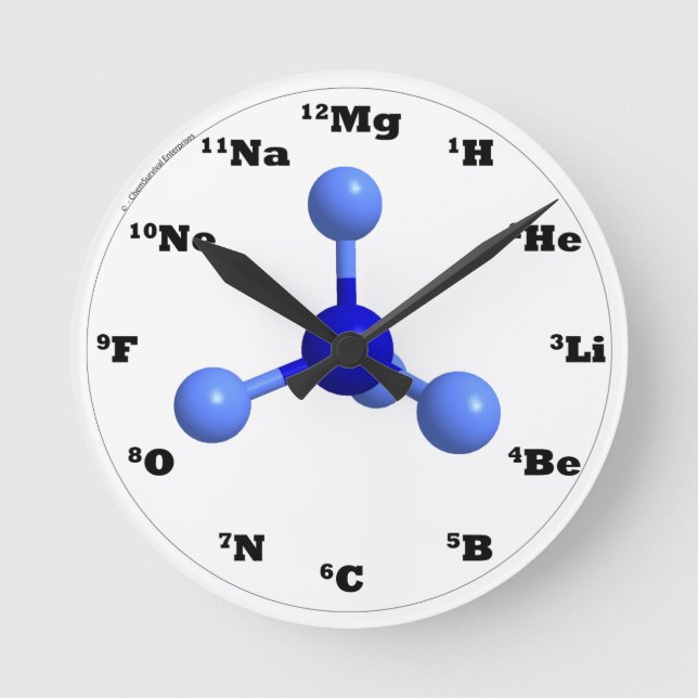 Reloj de molécula - Azul (Anverso)