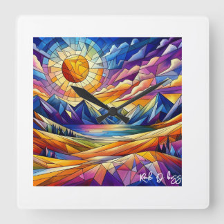 Reloj de montaña de vidrio contenido