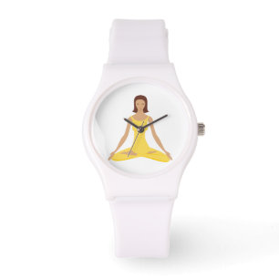 Reloj de mujeres de la yoga pose