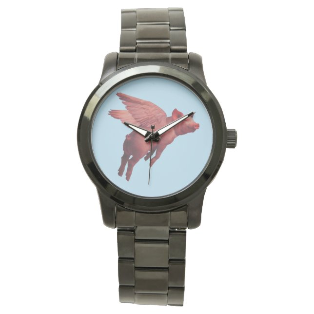reloj de muñeca de cerdo volador (Anverso)