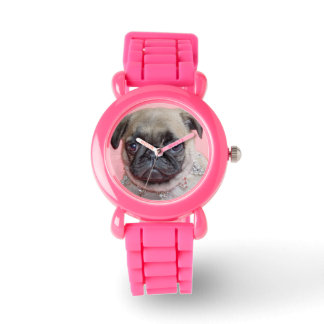 Reloj de muñeca de la princesa Pug