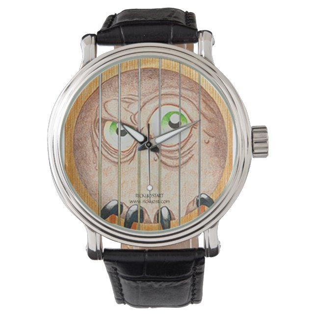 Reloj de muñeca masculino 'Guitar Monster', cuero  (Anverso)
