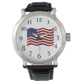 Reloj de muñecas masculinas - Bandera estadouniden