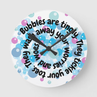 Reloj De Muro De Poema De Burbujas Para El Cuarto 