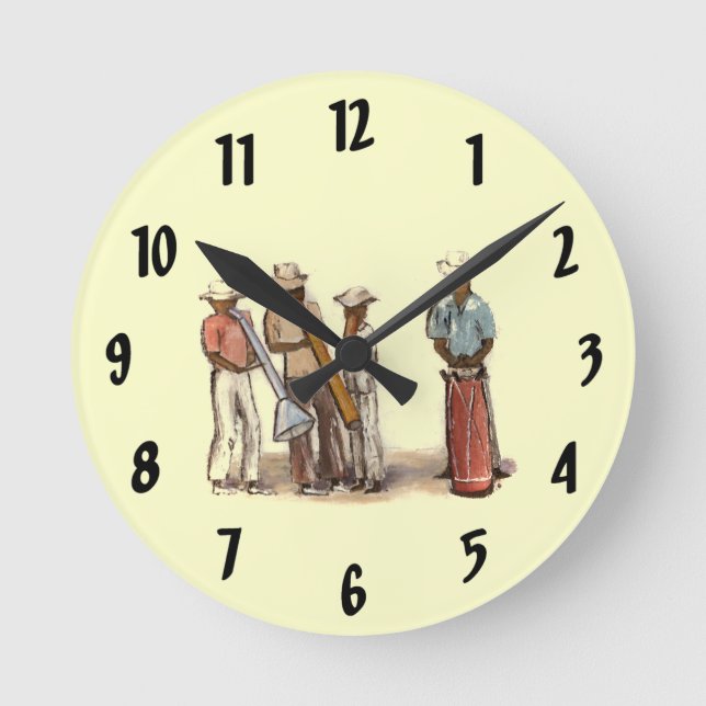 Reloj de músicos callejeros haitianos (Anverso)