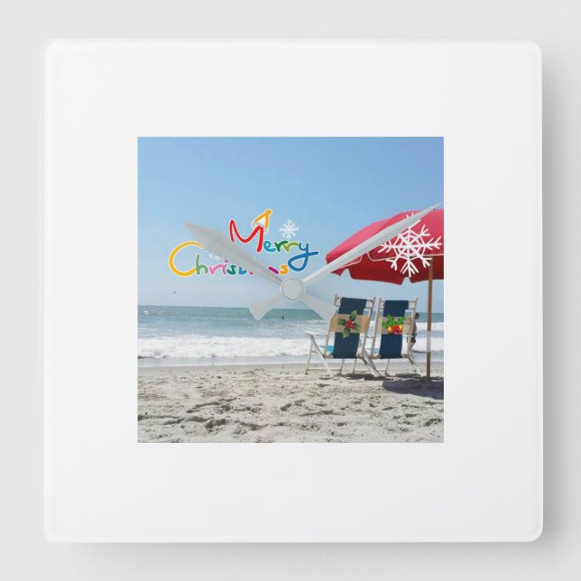RELOJ DE NAVIDADES "MERRY CHRISTMAS BEACH STYLE" (Anverso)