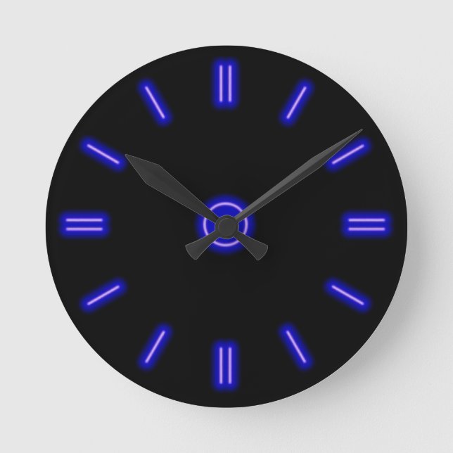 Reloj de neón azul (Anverso)