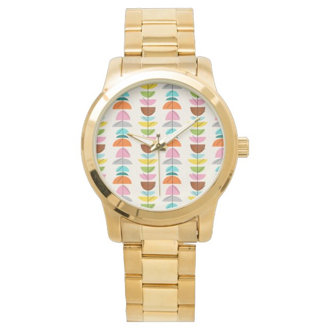 Reloj de nidos retro coloridos (Anverso)