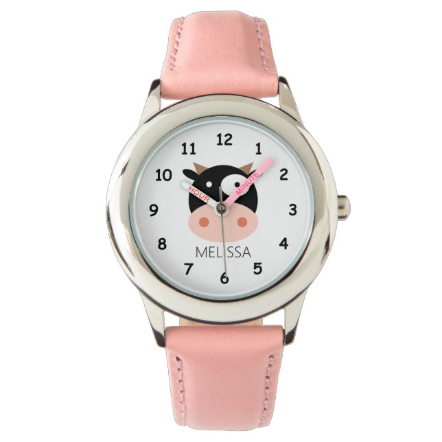 Reloj de niño personalizado con personalizado de v (Anverso)