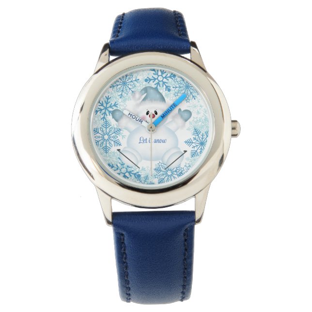 Reloj de niños de vacaciones/Snowman Watch (Anverso)