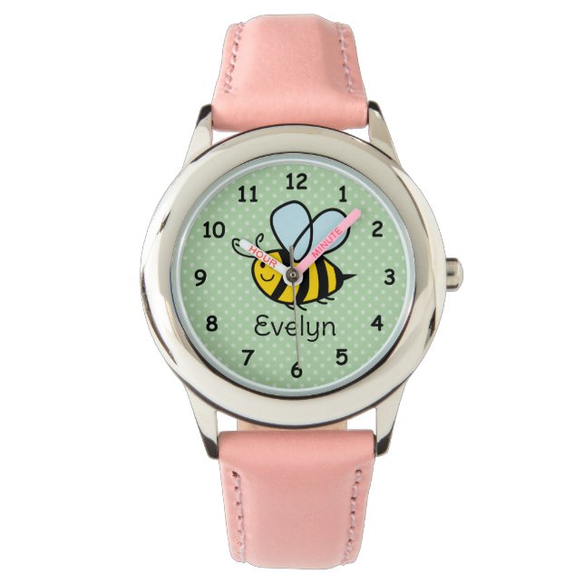 reloj de niños personalizados con adorable dibujo  (Anverso)