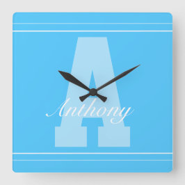 Reloj de nombres de tipografía personalizada