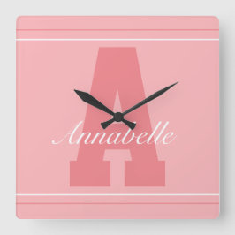 Reloj de nombres de tipografía personalizada