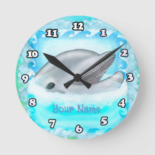 Reloj de nombres personalizado de Dolphin Play