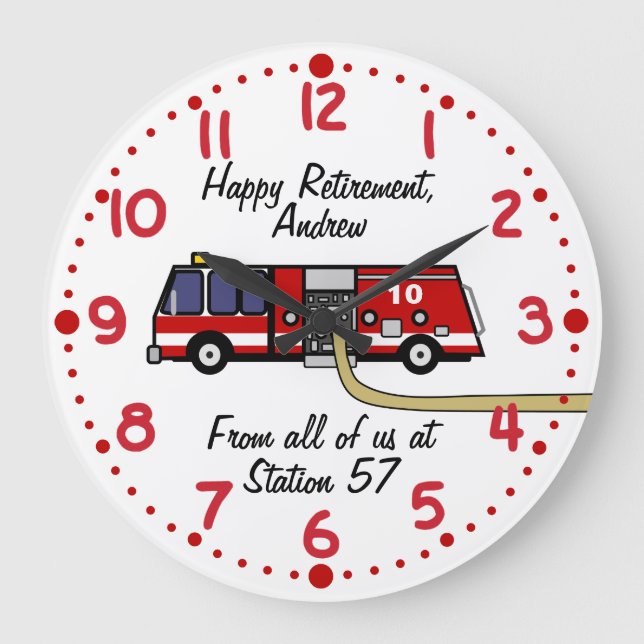 Reloj de nombres personalizados de regalo de retir (Anverso)