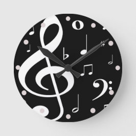 Reloj de notas de música