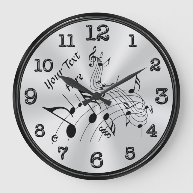 Reloj de notas de música personalizada Swiling, TU (Anverso)