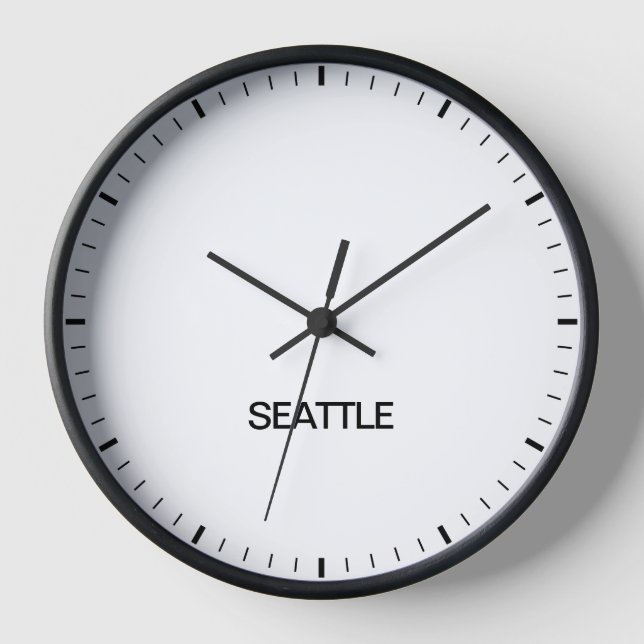 Reloj de noticias de la zona horaria de Seattle (Anverso)