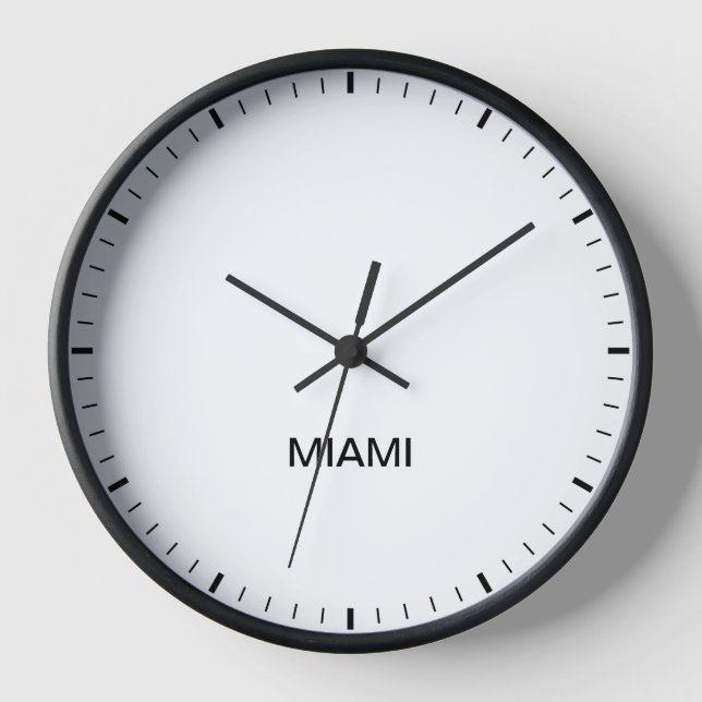 Reloj de noticias estilo sala de noticias de Miami (Anverso)