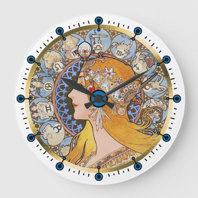 Reloj de Nouveau del arte de Zodac de Alfonso (Anverso)