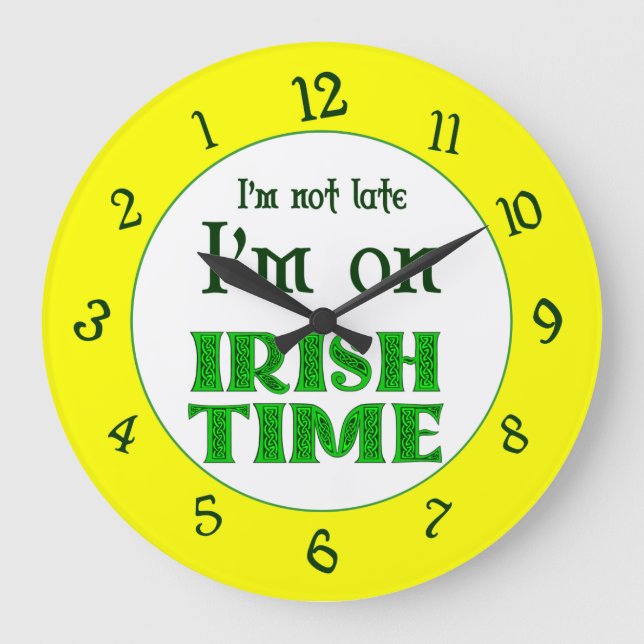 Reloj de números atrasados en el tiempo irlandés (Anverso)