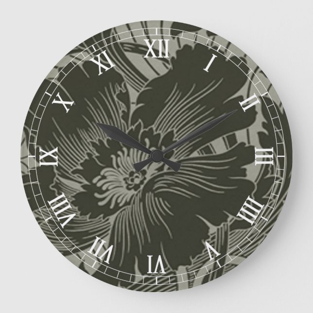 Reloj de números romanos redondeado de la línea de (Anverso)