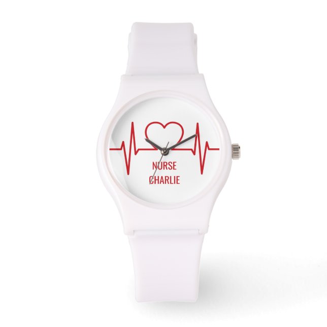 Reloj de ocupación y nombre personalizado de EKG d (Anverso)