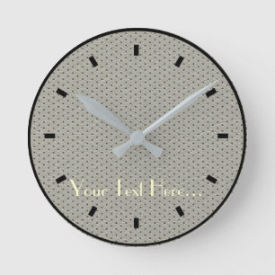 Reloj de oficina del patrón de cuero gris de la Do