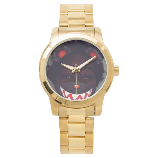 reloj de oro con mi cara sobre él (Anverso)