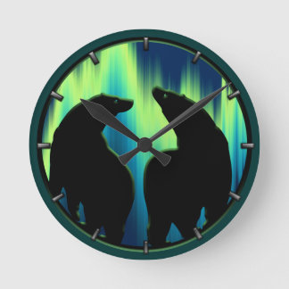 Reloj de oso polar reloj de pared de arte nativo G