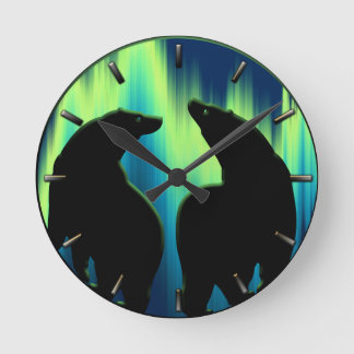 Reloj de oso polar reloj de pared de arte nativo G