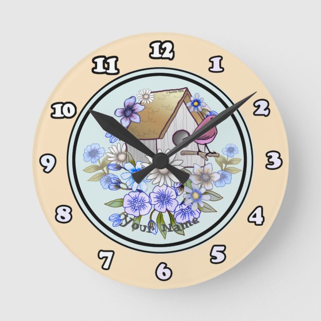 Reloj de pájaro rojo (Anverso)