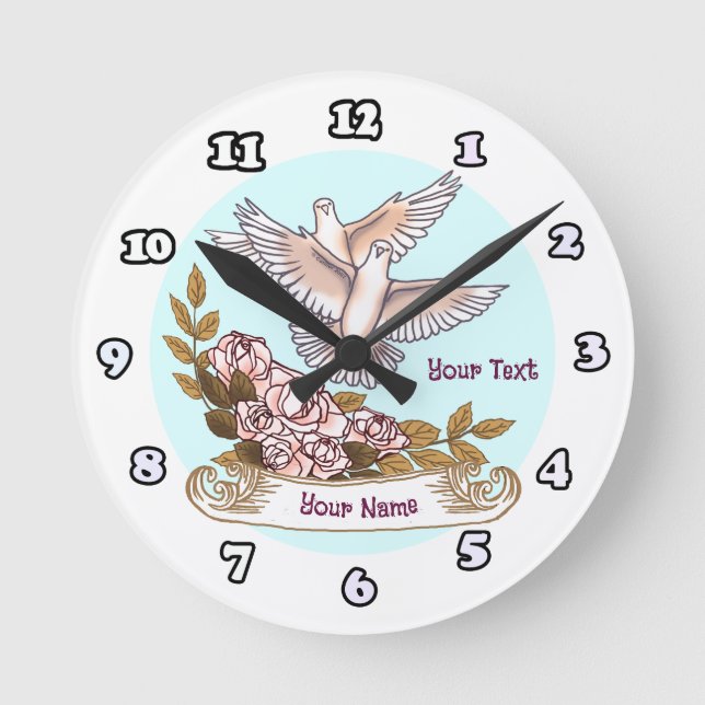 Reloj de palomas y Rosas (Anverso)