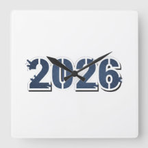 RELOJ DE PARED 2026 10,75", ACRÍLICO CUADRADO