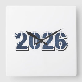 RELOJ DE PARED 2026 10,75", ACRÍLICO CUADRADO