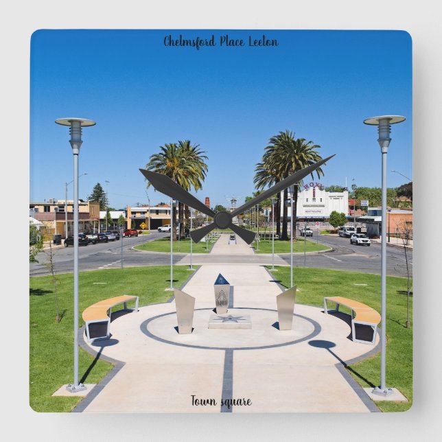 Reloj de pared 27.3 cm cuadrado acrílico (Anverso)