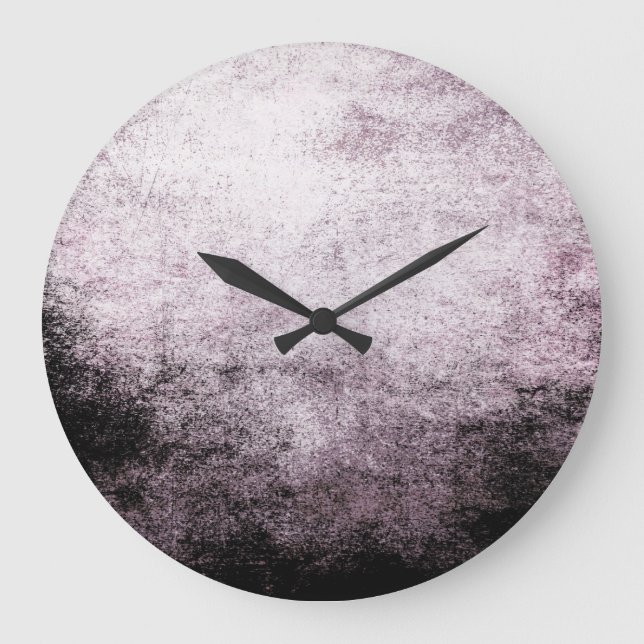 Reloj de pared abstracto blanco negro del vintage (Anverso)
