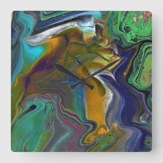 Reloj de pared abstracto de 3 colores indeciso