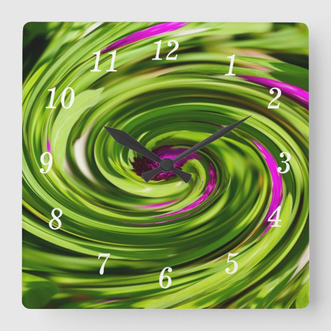 Reloj de pared abstracto de Allium (Anverso)