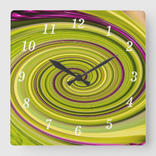 Reloj de pared abstracto de American Beautyberry