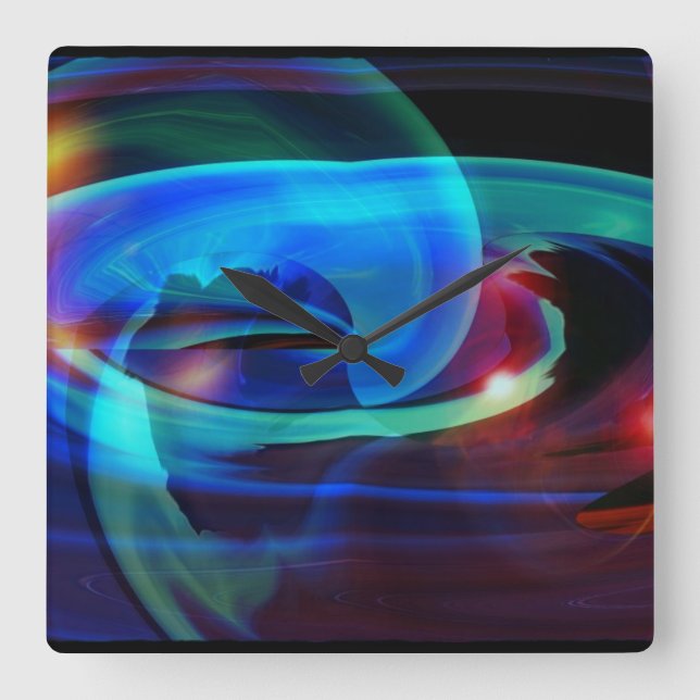 Reloj de pared abstracto de invasión de Alien (Anverso)