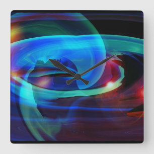 Reloj de pared abstracto de invasión de Alien