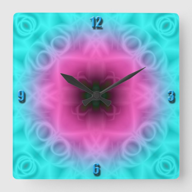 Reloj de pared abstracto de la flor (Anverso)