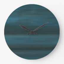 Reloj de pared abstracto de lluvia azul redondo