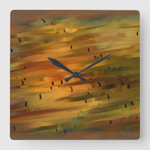 Reloj de pared abstracto de óxido