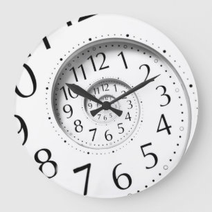 Reloj de pared abstracto del infinito del espiral