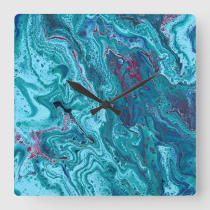 Reloj de pared abstracto dinámico Baby Blue 3