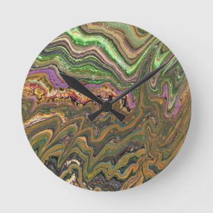 Reloj de pared abstracto La Strada 1 Wild Green Go