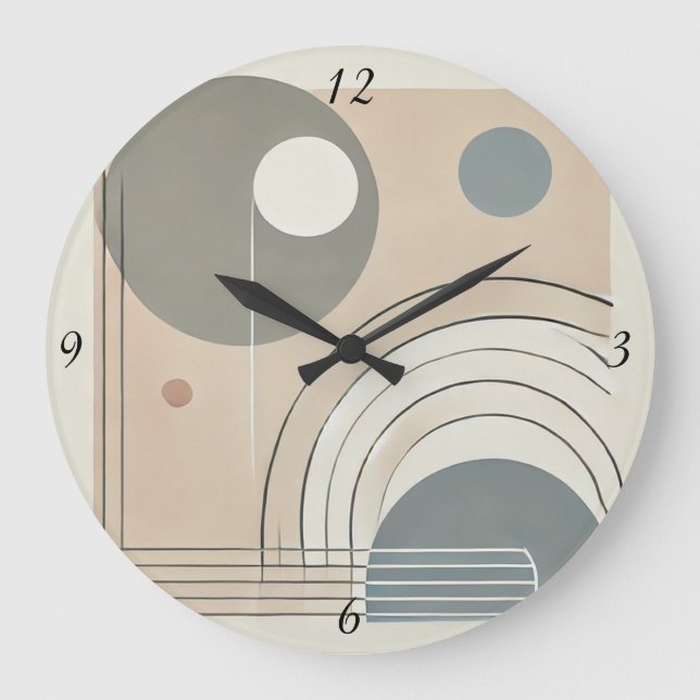Reloj de pared abstracto minimalista (Anverso)