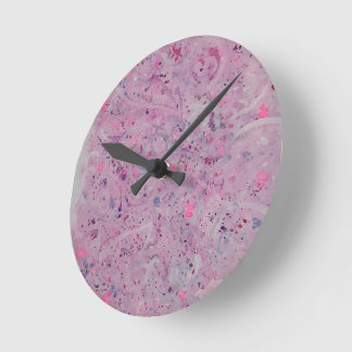 Reloj de pared abstracto pintado a mano